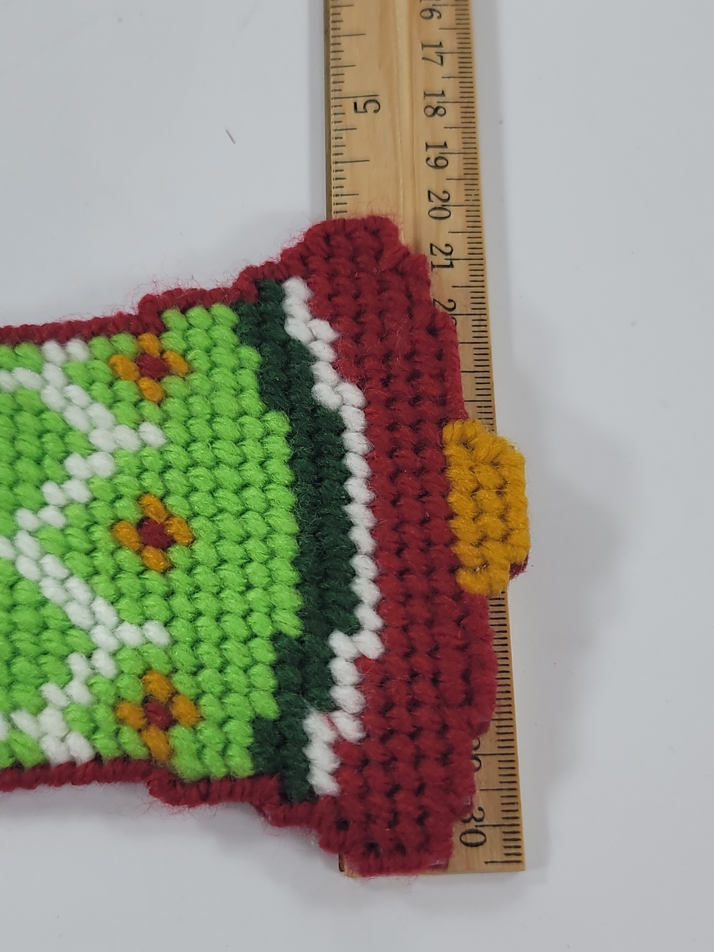 Vintage Handmade Plastic Canvas Bell Christmas Ornaments Set Of Three - Picture 5 of 5